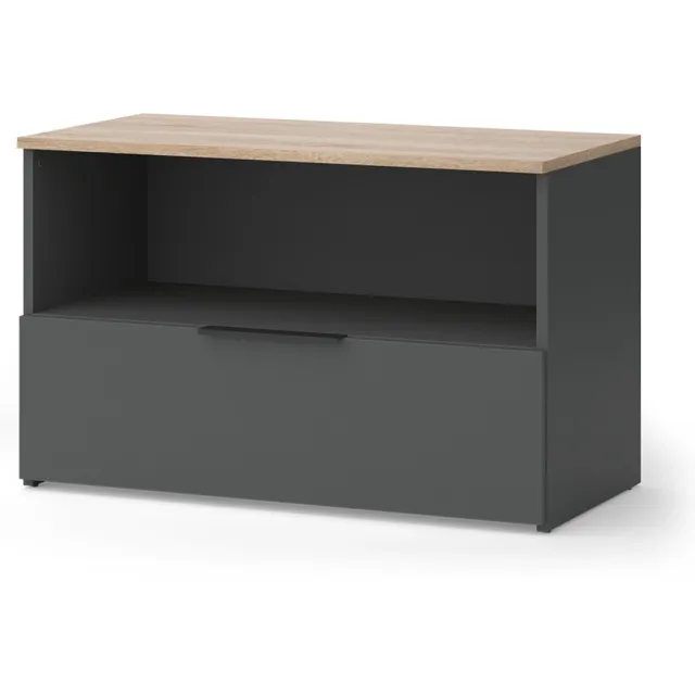 Vicco Wido Sideboard – 80 x 50 cm met 1 gesloten compartiment Antraciet/Sonoma
