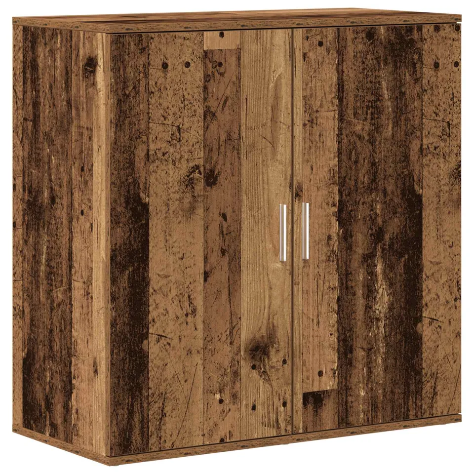 vidaXL Dressoir Oudhout 79 x 38 x 80 cm Bewerkt hout bruin, foto 3