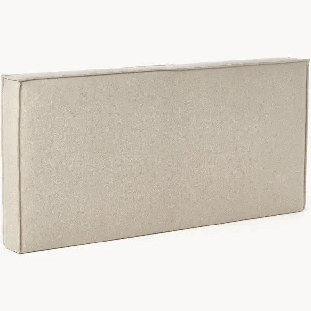 Westwing Collection Gestoffeerd hoofdbord Kamila, voor wandmontage Beige