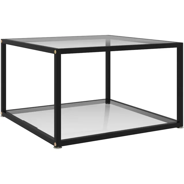 vidaXL Salontafel 60x60x35 cm gehard glas transparant Transparent