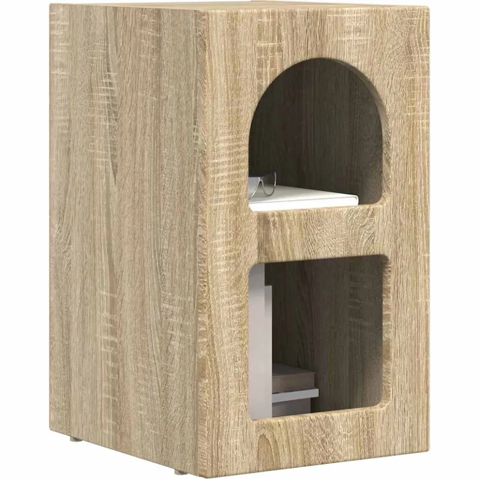 vidaXL Nachtkastje ELST 2 st Sonoma Eiken 29,5 x 33,5 x 50 cm, foto 3