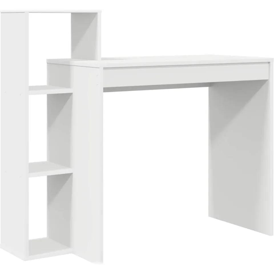 vidaXL Bureau Wit 100 x 40 x 90 cm Bewerkt hout, foto 3