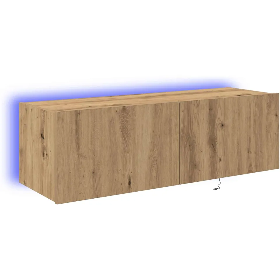 vidaXL TV Wandkast 100 x 35 x 31 cm Artisan Eiken Bewerkt hout Bruin