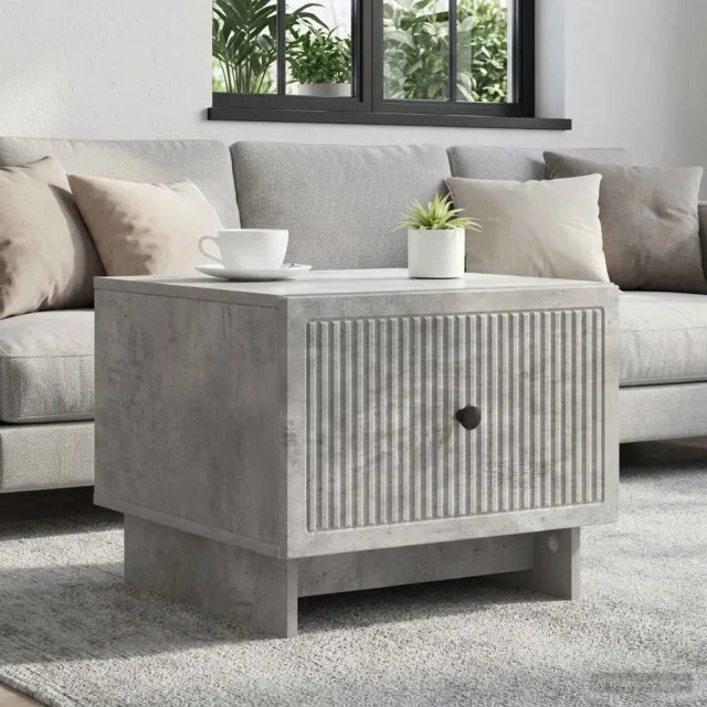 vidaXL Salontafel Betongrijs 49 x 50 x 40 cm Bewerkt hout grijs, foto 2