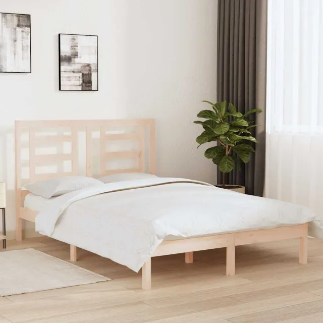vidaXL Bedframe zonder matras massief grenenhout 140x200 cm Bruin
