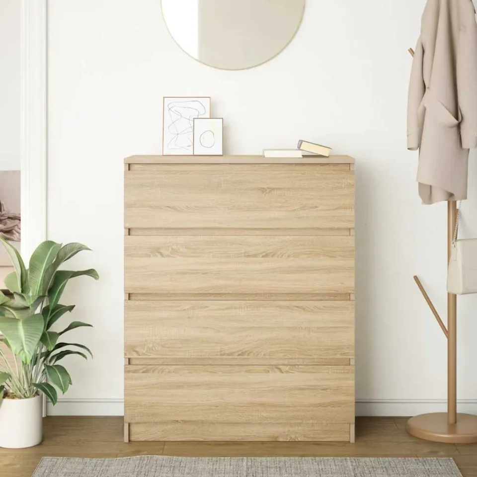 vidaXL Dressoir 80x35x99 cm spaanplaat Sonoma eikenkleurig, foto 3
