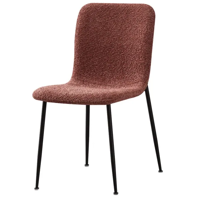 eetkamerstoel James bouclé roze