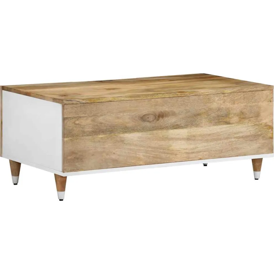vidaXL Salontafel 100x54x40 cm massief mangohout bruin, foto 4