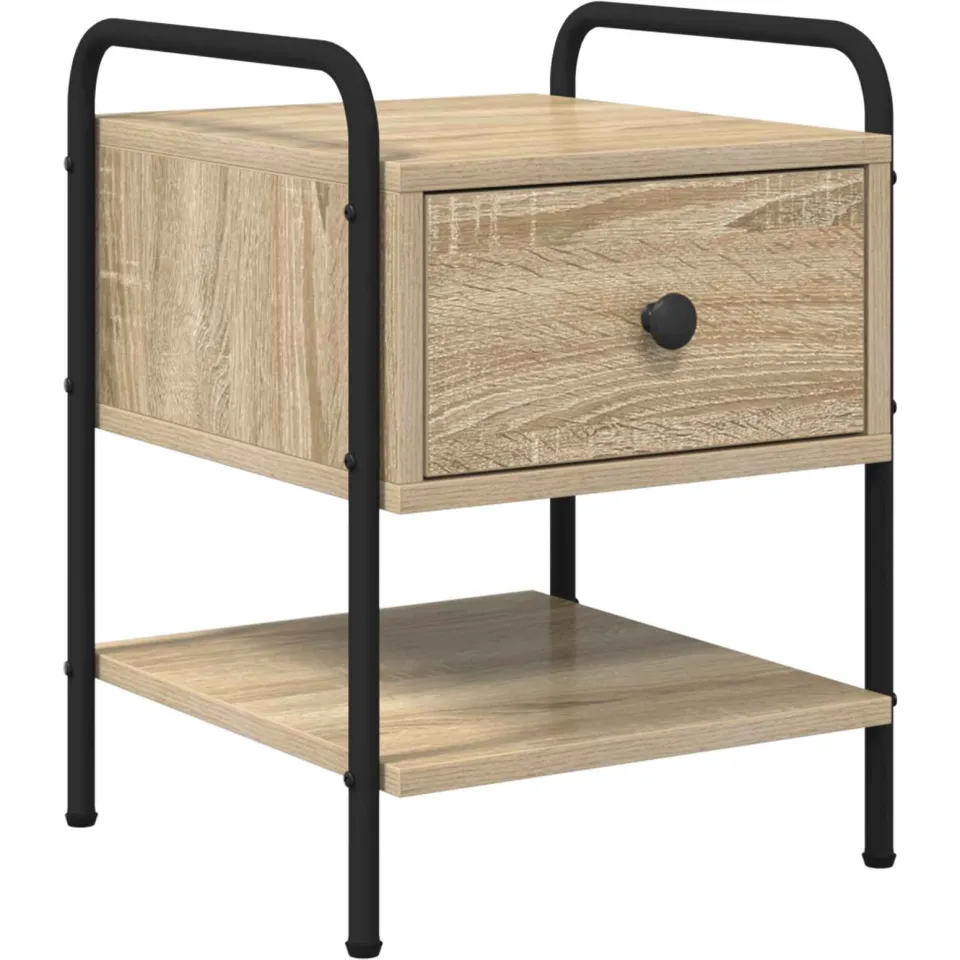 vidaXL Nachtkastje Sonoma Eiken Bewerkt hout, foto 3