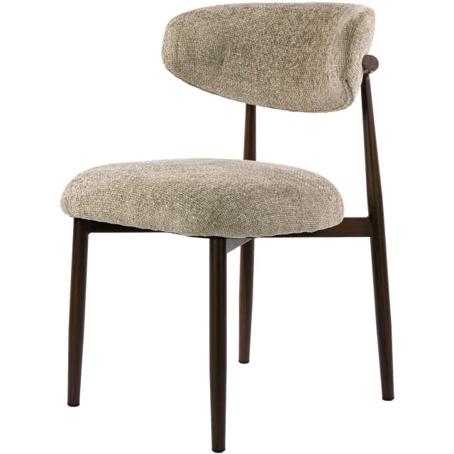 Set van 2 - Nest of Nora Eetkamerstoel Talvi - Cargo zandkleurig - Eetkamerstoelen met pocketvering / gestoffeerde stoel / eetkamerstoel stof, foto 2