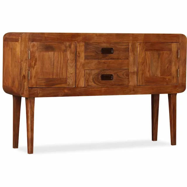 vidaXL Dressoir 120x30x75 cm massief hout met honingafwerking Bruin