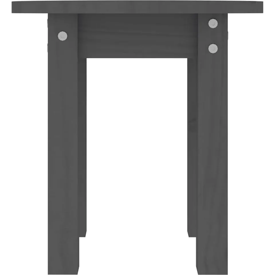 vidaXL Salontafel Ø 35x35 cm massief grenenhout grijs, foto 4