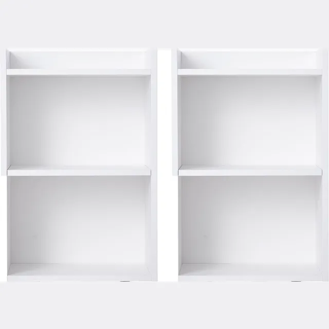 Vasagle Nachtkastje - Met Flexibele Opbergruimte - Set van 2 - Open Vakken - Voor Woonkamer Slaapkamer Wit
