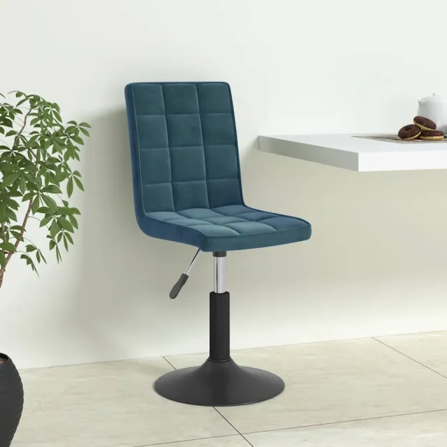 vidaXL Eetkamerstoelen draaibaar 6 st fluweel blauw