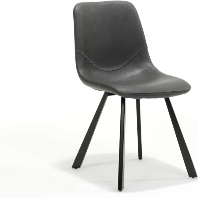 stoel Maud antraciet Zwart