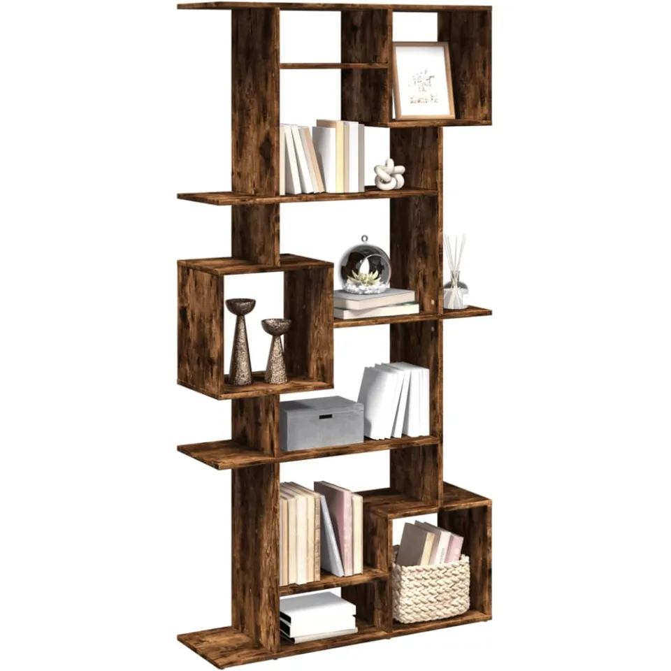 vidaXL Boekenkast 92x29x188 cm bewerkt hout gerookt eikenkleurig Bruin