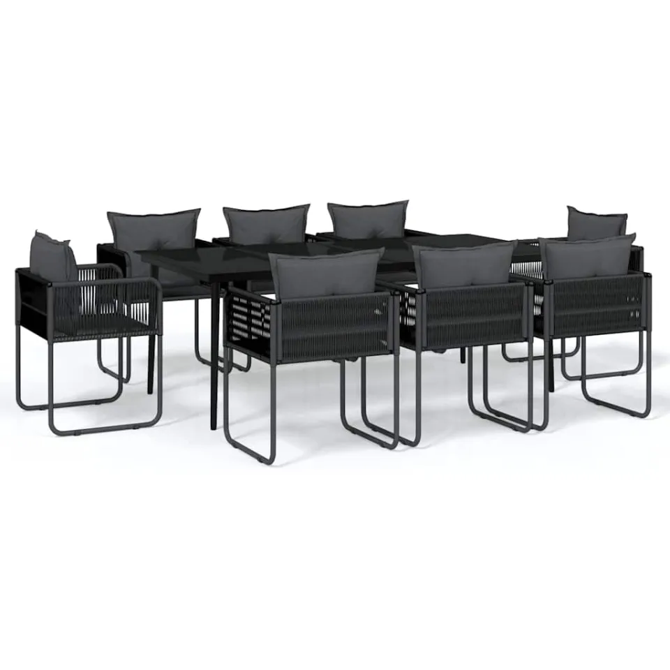 vidaXL 9-delige Tuinset zwart, foto 3