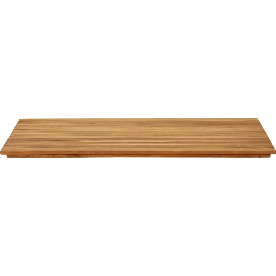 vidaXL Tafelblad 110 x 55 x 3,5 cm Rechthoekig Massief Teakhout Bruin