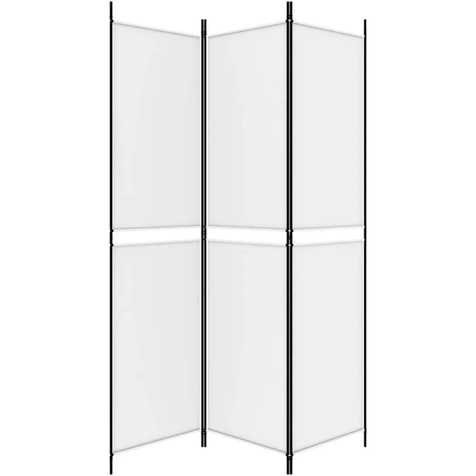 vidaXL Kamerscherm met 3 panelen 150x200 cm stof wit, foto 4