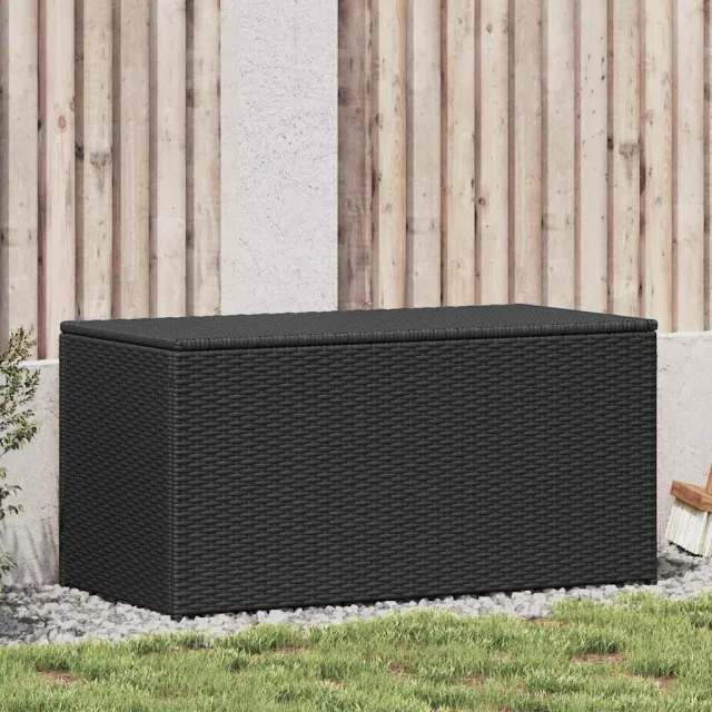 vidaXL Tuinbox 100x50x50 cm poly rattan zwart