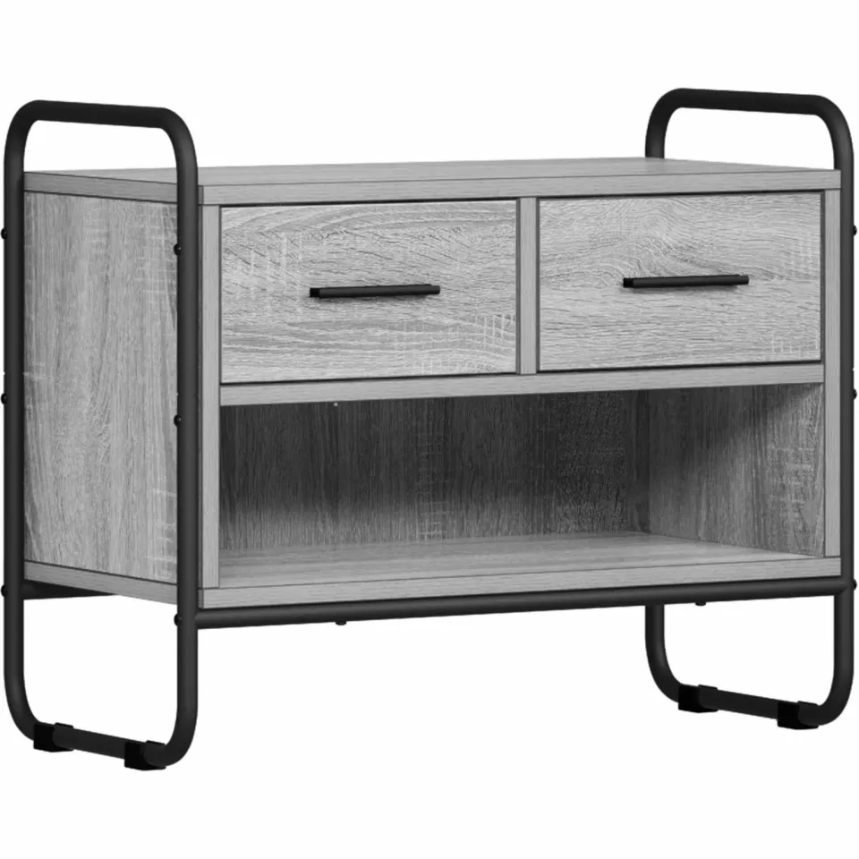 vidaXL Tv-meubel 60 x 30 x 50 cm Grijs Sonoma Bewerkt hout, foto 3