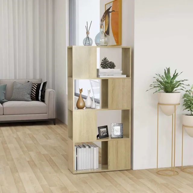 vidaXL Boekenkast/kamerscherm 60x24x124,5 cm bewerkt hout sonoma eiken Bruin