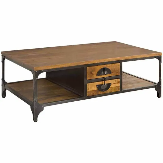 Tower Living Salontafel Basto - Rechthoek Bruin Hout - 135x75x45cm