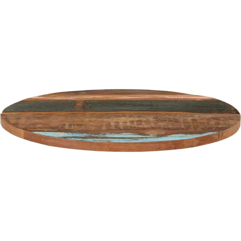 vidaXL Tafelblad rond 25-27 mm 70 cm massief gerecycled hout meerkleurig, foto 2