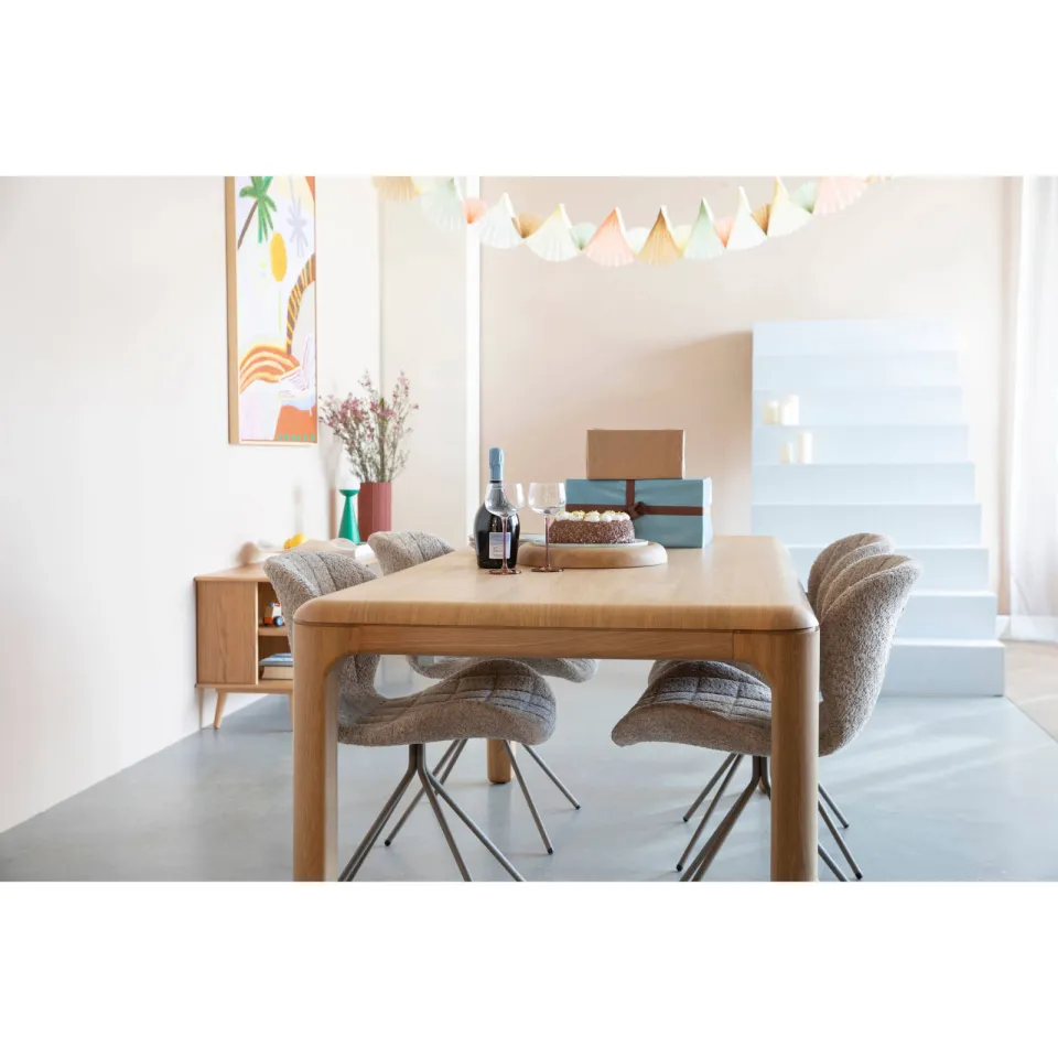 Zuiver eetkamertafel Oever Eettafel 180 cm Naturel (180x90 cm) Beige, foto 3