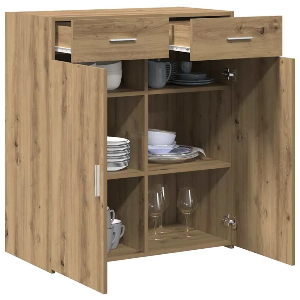 vidaXL Opbergkast Artisan Eiken 80 x 42.5 x 93 cm Bruin