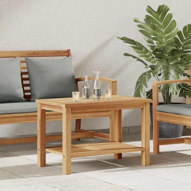 vidaXL Salontafel met opslag Bruin 70 x 40 x 45 cm Massief Teakhout, foto 2