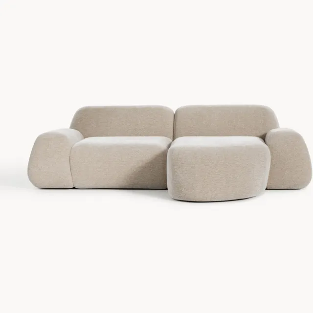 Westwing Collection Modulaire hoekbank Wolke (3-zits) Beige