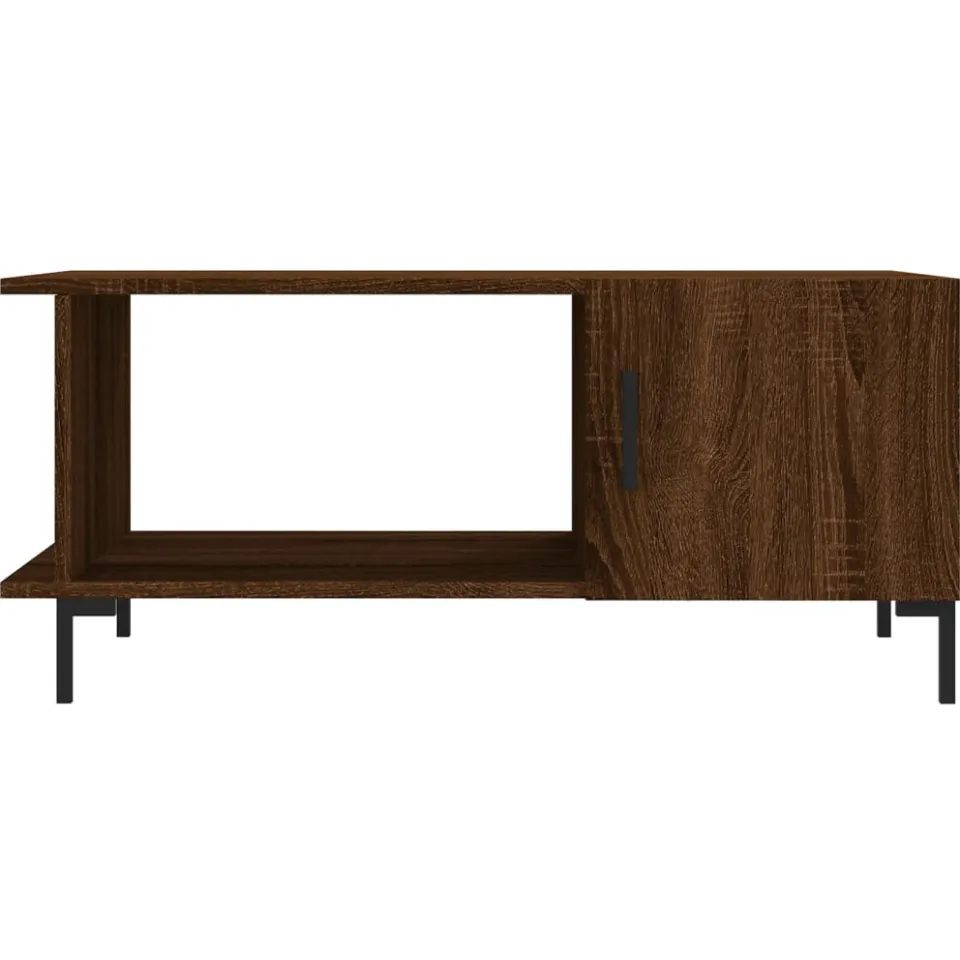 vidaXL Salontafel 90x50x40 cm bewerkt hout bruin eikenkleur, foto 4