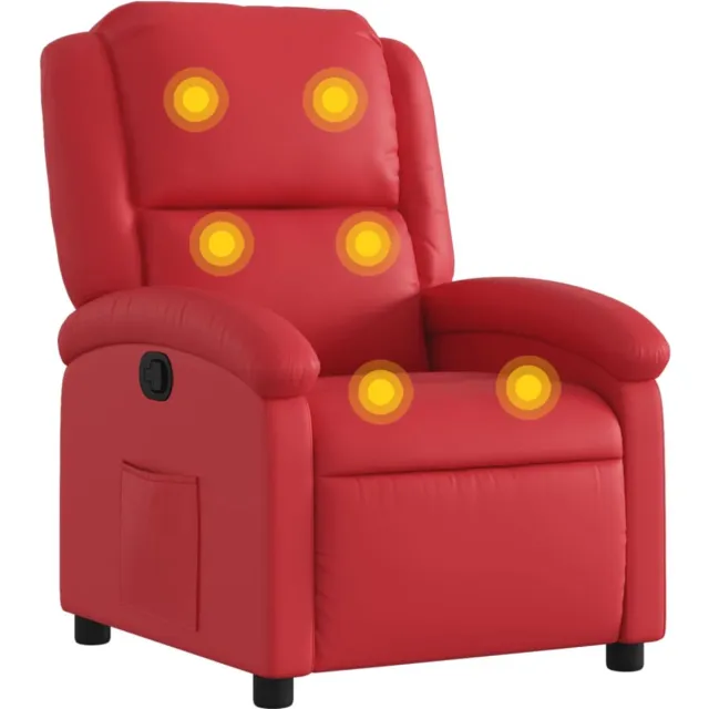vidaXL Massagestoel - verstelbaar - kunstleer - rood