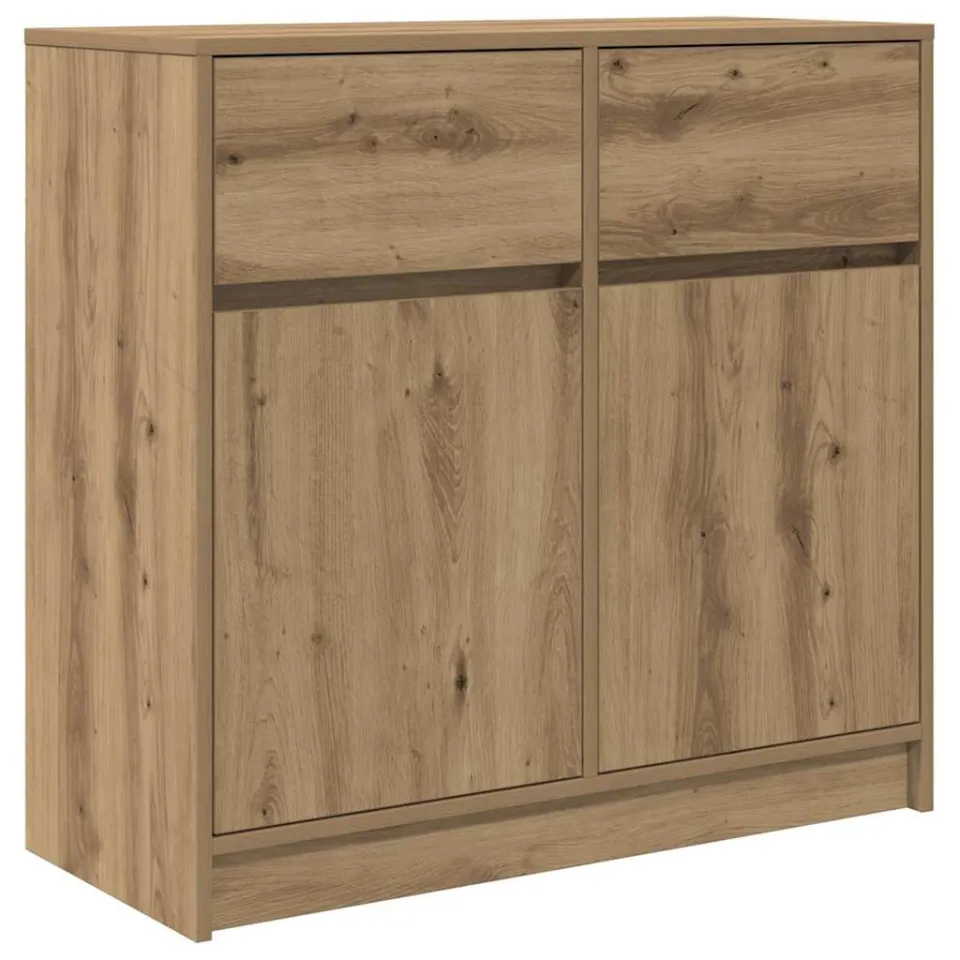 vidaXL Dressoir lade 80x34x76 cm spaanplaat artisanaal eikenkleurig Bruin