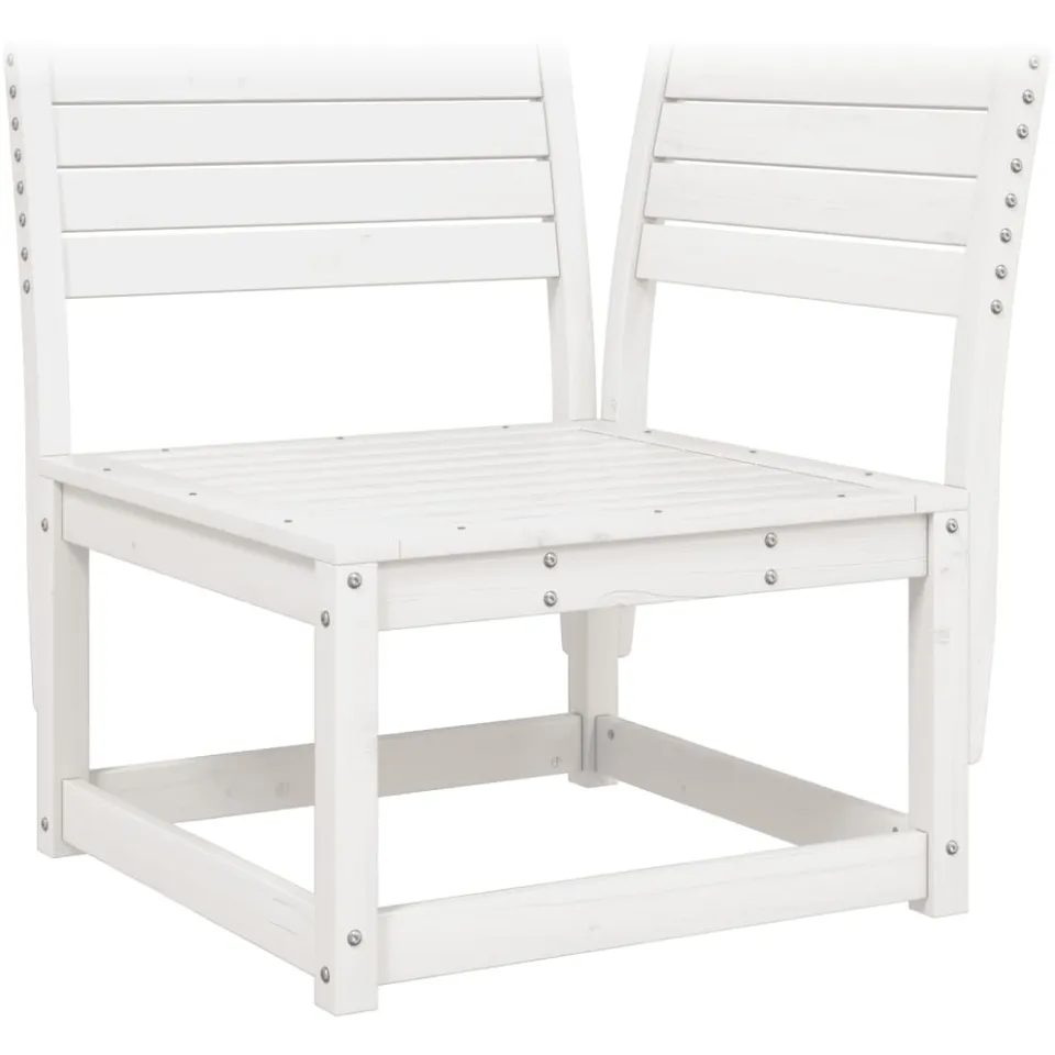 vidaXL 5-delige Loungeset massief grenenhout wit, foto 4