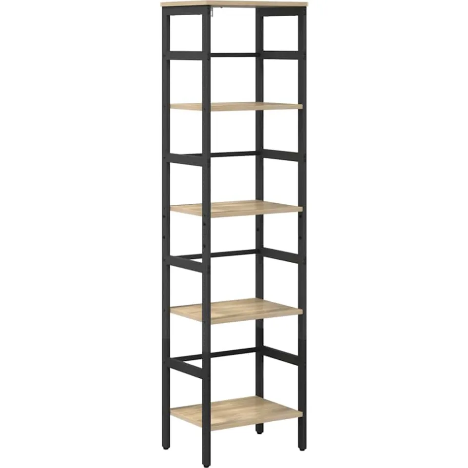 vidaXL Boekenkast 4-laags 40 x 29,5 x 149 cm Bewerkt hout Sonoma Eiken, foto 3