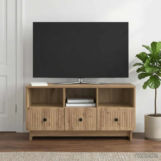 vidaXL TV-kast 102 x 34,5 x 50 cm Artisanaal eiken Bewerkt hout Bruin