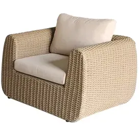 Central Park - Fauteuil Kyma - Aluminium/wicker - Beige - L 109cm X B 92cm - 1 Persoon Bruin