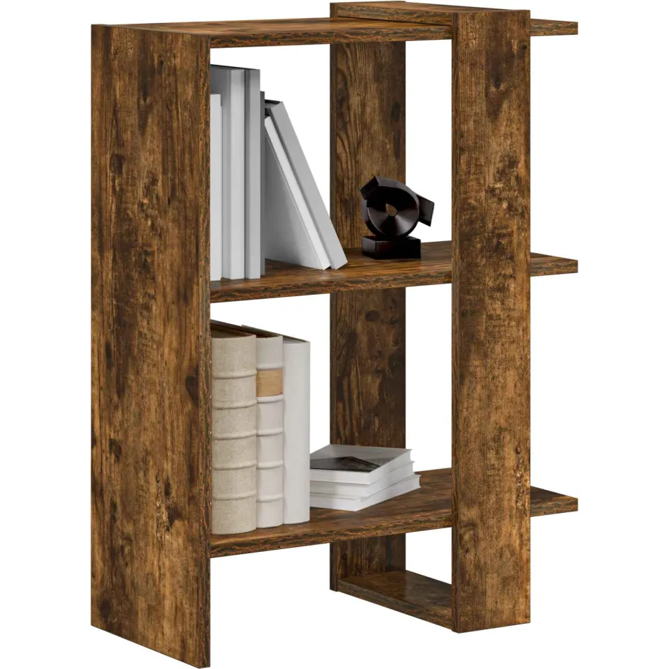 vidaXL Boekenkast 2-laags 52 x 25 x 71,5 cm Bewerkt hout Gerookt eiken Bruin