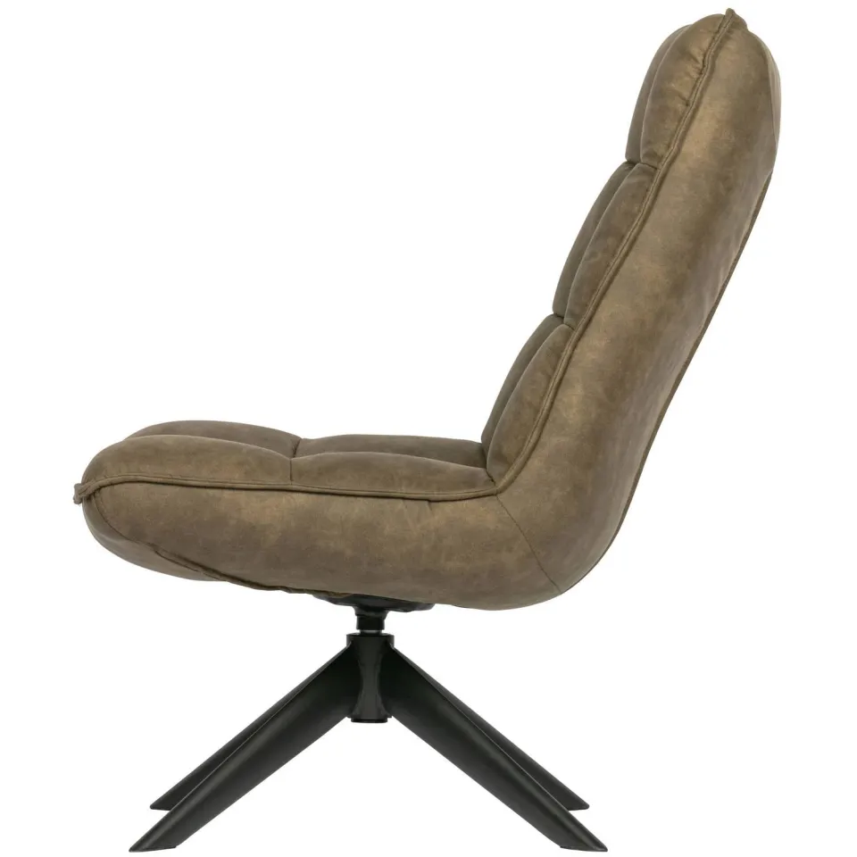 WOOOD Jouke Draaifauteuil - Polyester - Zand - 97x70x85, foto 3