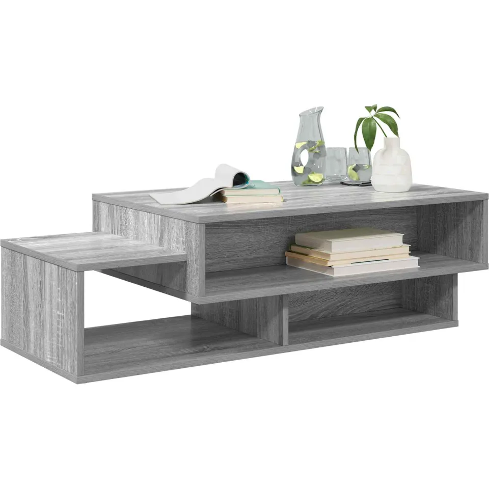 vidaXL Salontafel Grijs Sonoma 105 x 50 x 32,5 cm Bewerkt hout