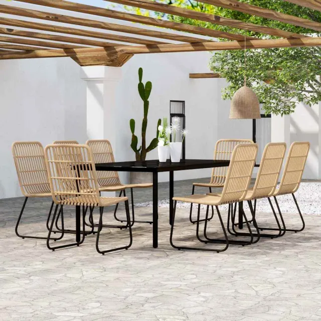 vidaXL 9-delige Tuinset eikenkleurig, foto 2