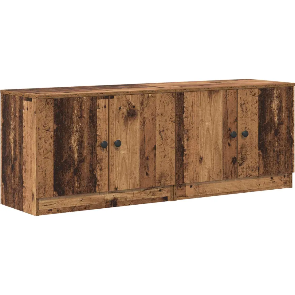 vidaXL Opbergkast voor Loftbed 2 st Oud hout 66 x 35 x 48 cm Bruin