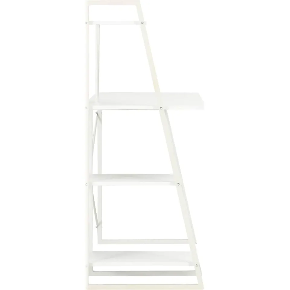vidaXL Bureau met schappen 102x50x117 cm wit, foto 4
