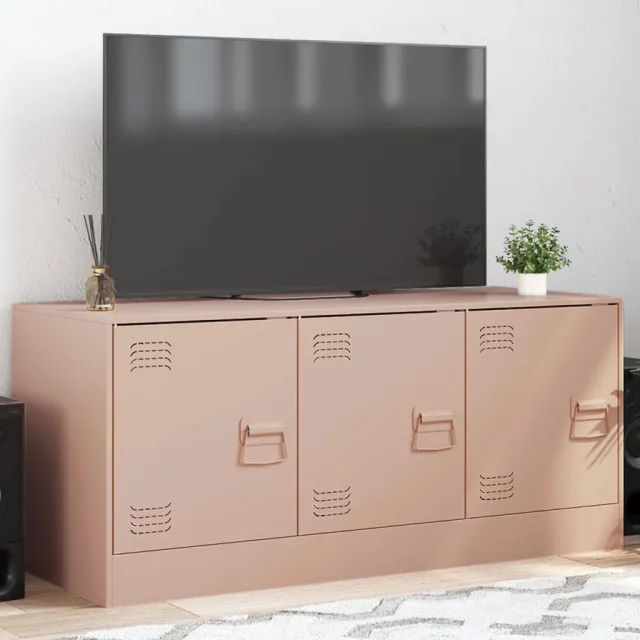 vidaXL Tv-meubel 99x39x44 cm staal roze, foto 2