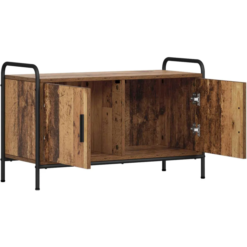 vidaXL Tv-meubel 79,5 x 33 x 50 cm Oud hout Bewerkt hout Bruin