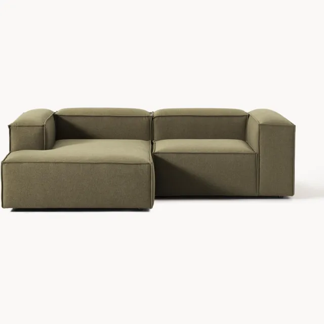 Westwing Collection Modulaire hoekbank Lennon (2-zits) groen
