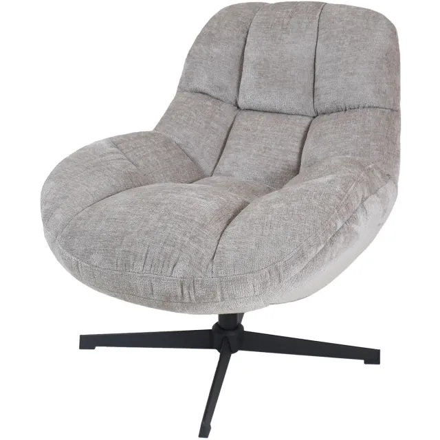 Home67 Fauteuil Charlie Taupe - Design Fauteuil in Scandinavische / Hotel Chique Stijl