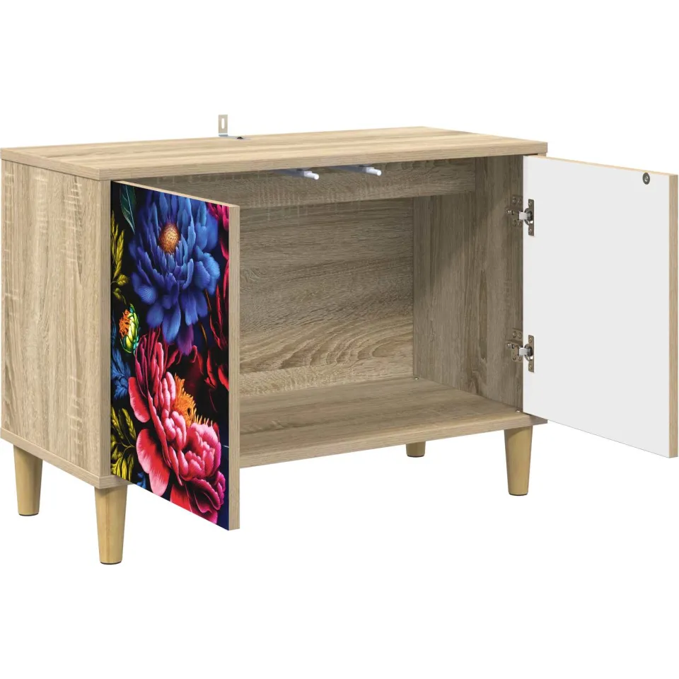 vidaXL Tv-meubel KIEL 69 x 33 x 50 cm Sonoma Bewerkt hout Bruin